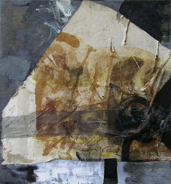12 collages 1mixed medium on canvas 65x70cm