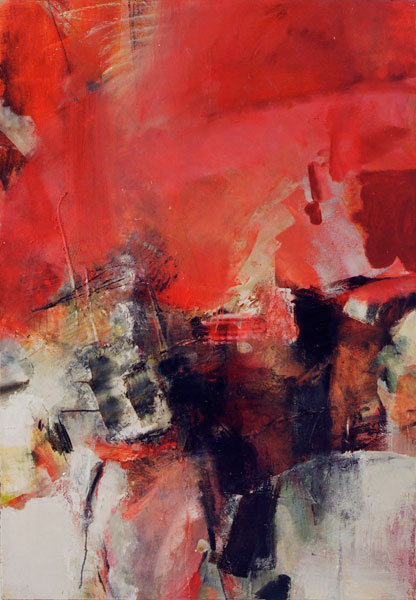 red painting oil on canvas 145x100cm