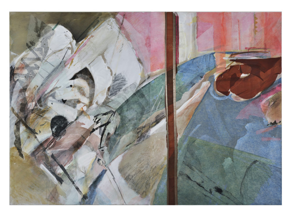 annunciation mixed medium on canvas 200x280 cm