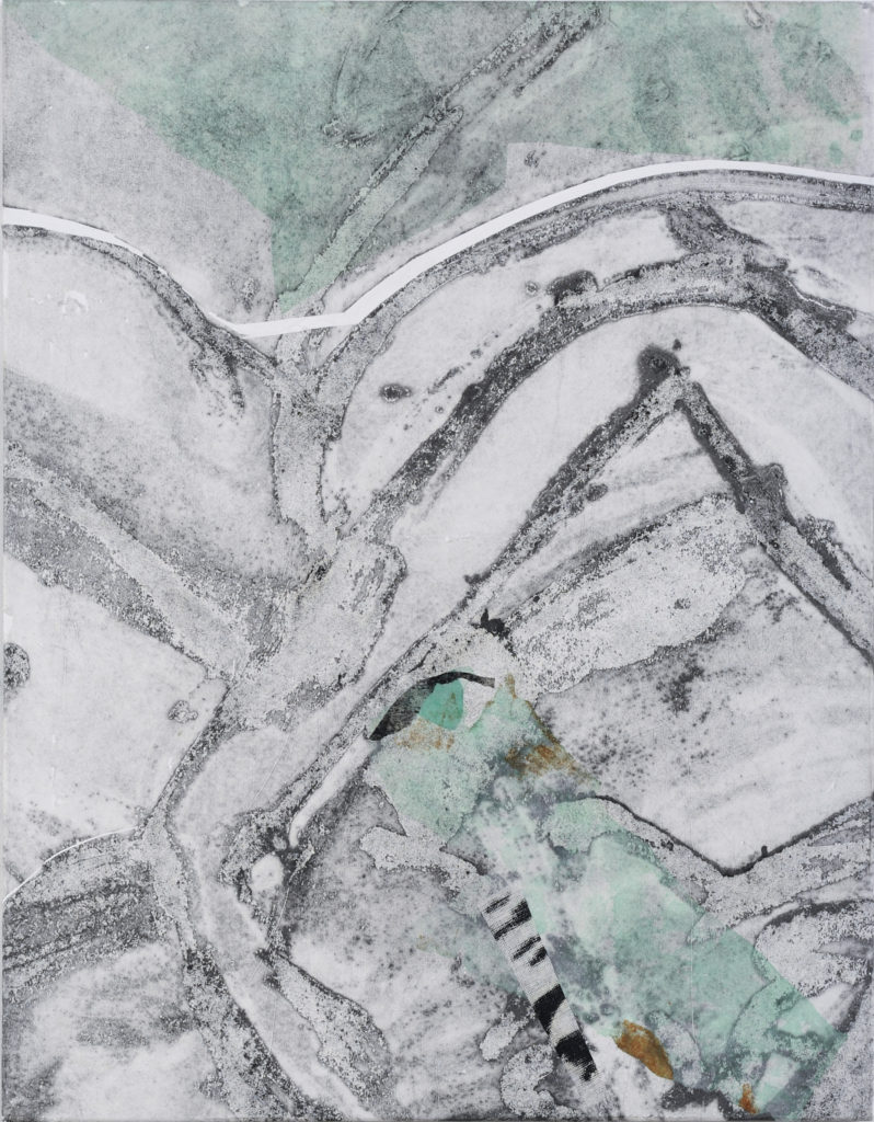 light collage 1 - mixed medium on canvas 90x70cm