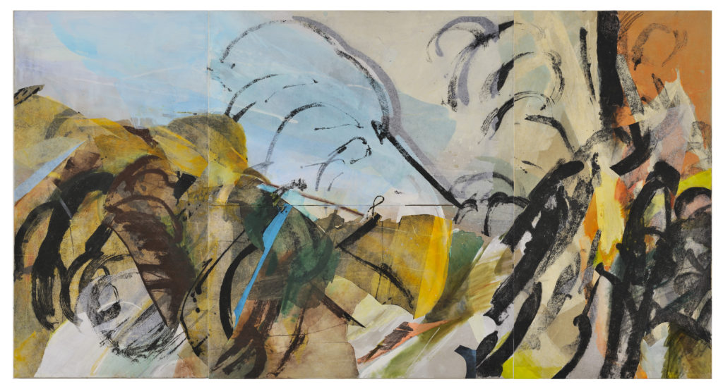 return mixed medium on canvas 170x320 cm